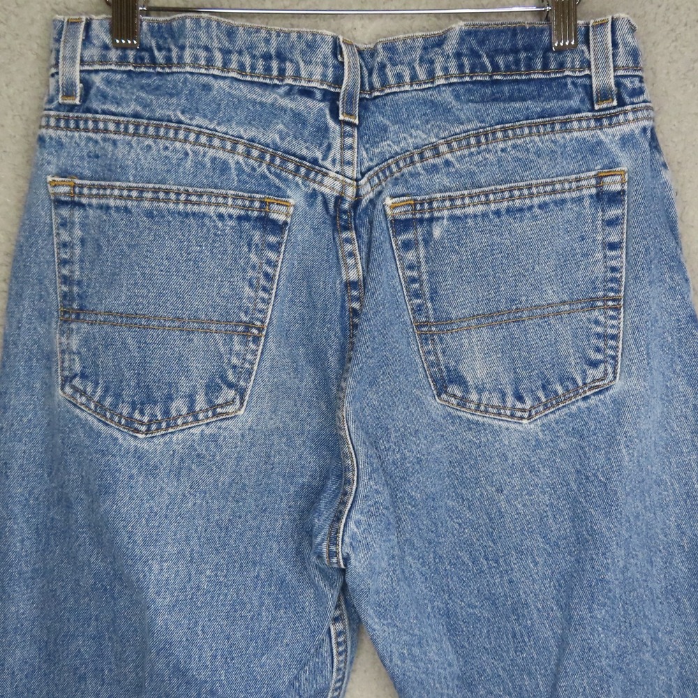 Vintage Polo Ralph Lauren USA Flag Relaxed Jeans 32x34 Light Wash 90s Y2K - Picture 4 of 12